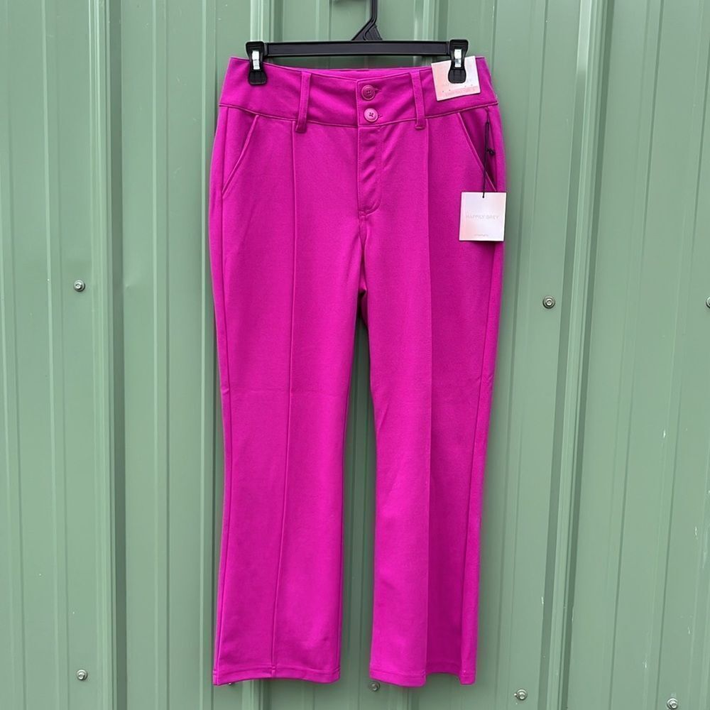 Women’s Fuchsia Pink Cropped Trouser Dress Pants Size 3
